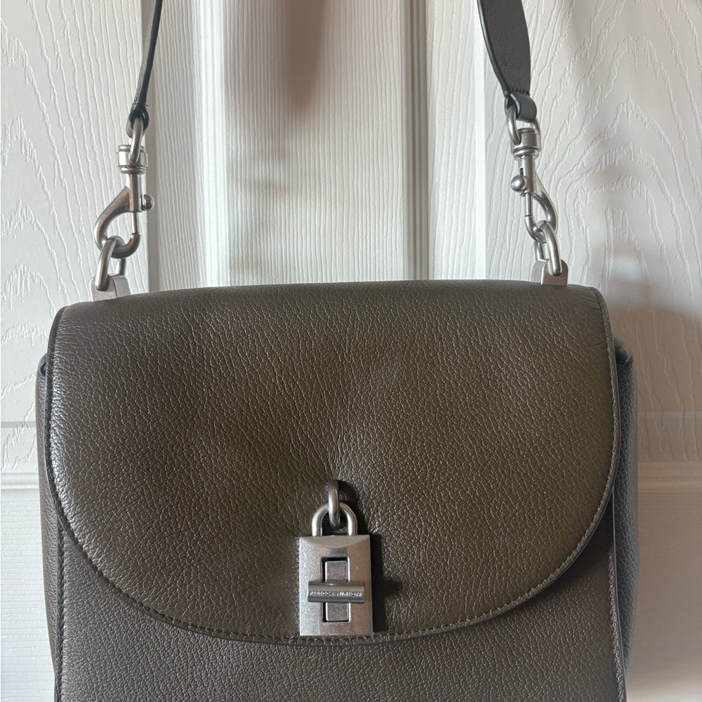 Rebecca Minkoff - Elegant Olive Green Leather Crossbody/Shoulder Bag